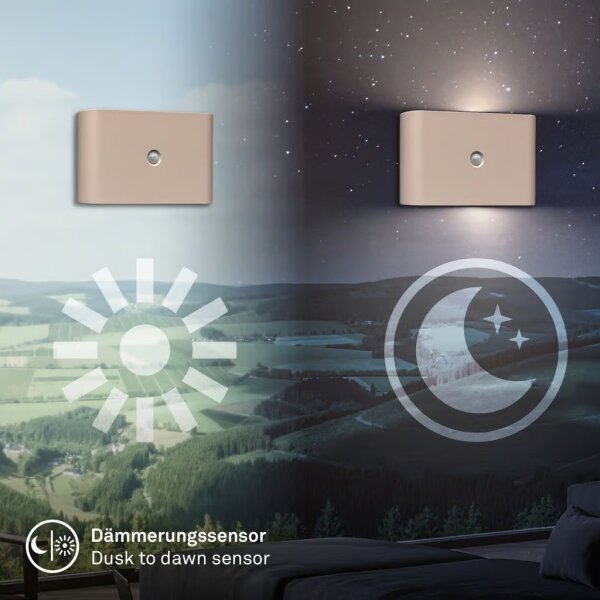 Briloner 3878011 - Applique LED ricaricabile con sensore CHAT LED/3W/5V 2000 mAh beige