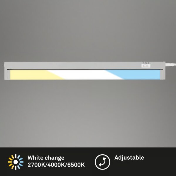 Brilo - Lampada sottopensile LED/6W/230V 2700/4000/6500K 54,5 cm argento