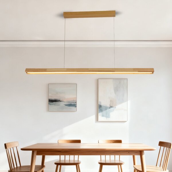 Brilagi - Lampada a sospensione su cavo UMEA WOOD LED/30W/230V 120 cm in legno