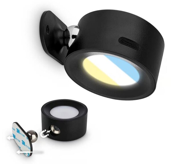 Briloner 3896015 - LED dimmerabile ricaricabile applique da parete TARI LED/1,6W/5V 1500 mAh nero