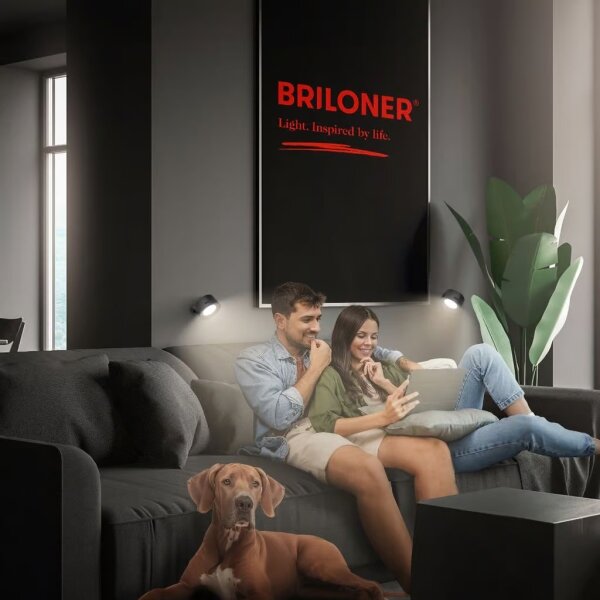 Briloner 3896015 - LED dimmerabile ricaricabile applique da parete TARI LED/1,6W/5V 1500 mAh nero