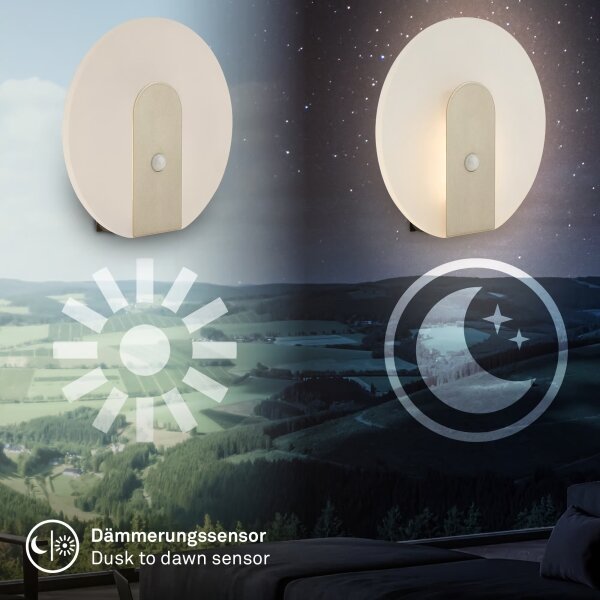Briloner 3889012 - Applique ricaricabile a LED con sensore TARO LED/2,5W/5V 1800 mAh, finitura opaca
