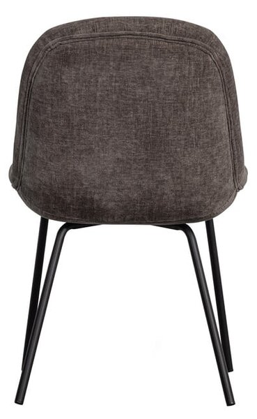 Sedie da pranzo in set grigie in velluto 2 pz Crate – WOOOD