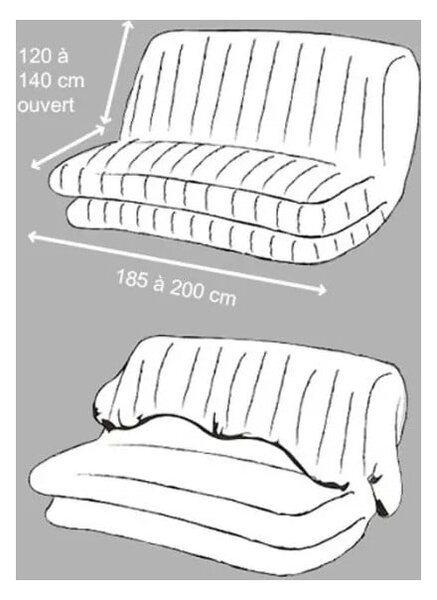 Copridivano elasticizzato grigio chiaro a 3 posti Essentiel - douceur d'intérieur
