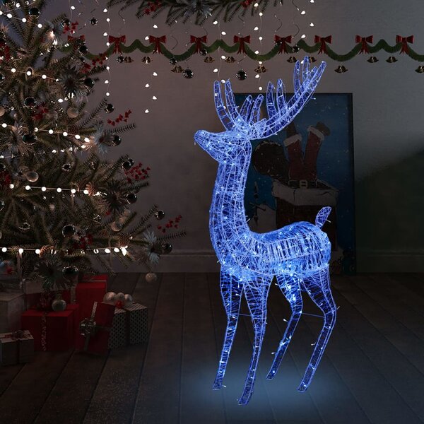 Renna di Natale XXL in Acrilico 250 LED 2 pz 180 cm Blu