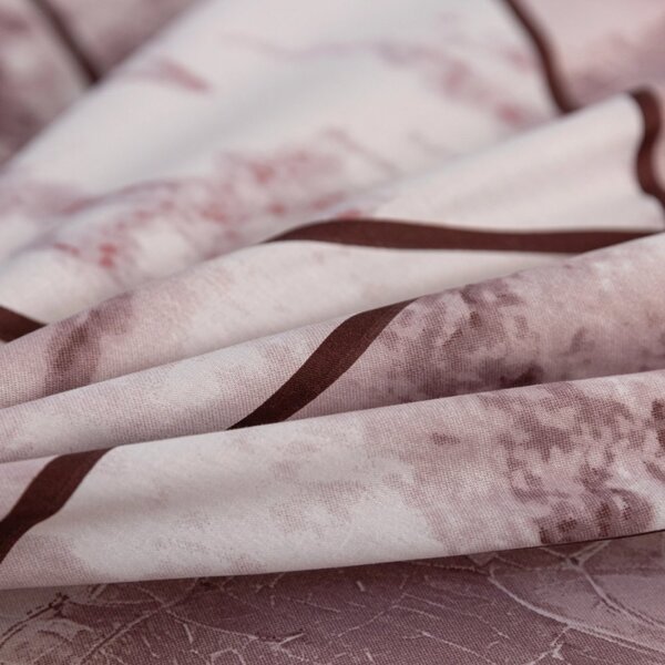 Lenzuola reversibili in cotone sateen - marmo rosa 2 parti: 1 pezzo 140x200 + 1 pezzo 70x80