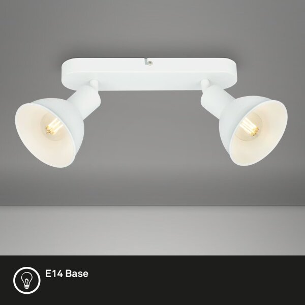 Briloner 2674-026 - Faretto RETRO 2xE14/25W/230V bianco