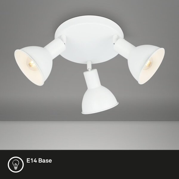 Briloner 2674-036 - Faretto RETRO 3xE14/25W/230V bianco