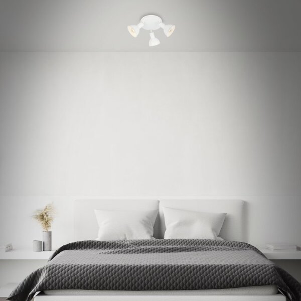 Briloner 2674-036 - Faretto RETRO 3xE14/25W/230V bianco