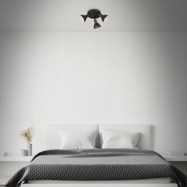 Briloner 2674-035 - Faretto RETRO 3xE14/25W/230V nero