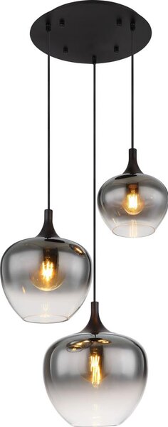 Globo 15548-3H - Lampadario a sospensione con filo MAXY 3xE27/40W/230V nero