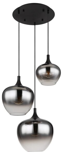 Globo 15548-3H - Lampadario a sospensione con filo MAXY 3xE27/40W/230V nero