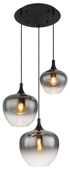 Globo 15548-3H - Lampadario a sospensione con filo MAXY 3xE27/40W/230V nero
