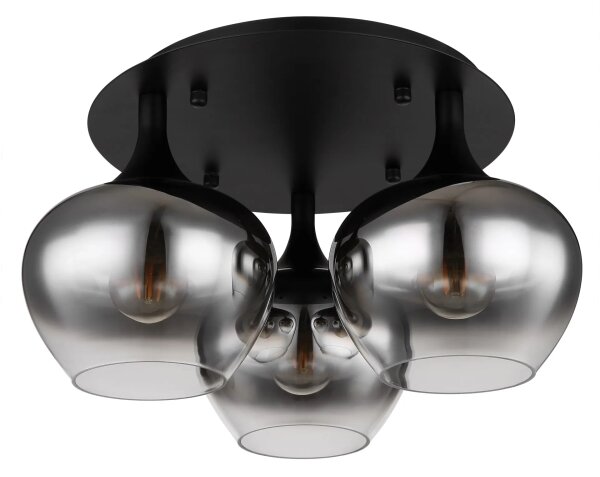 Globo 15548-3D - Lampadario a plafone MAXY 3xE27/40W/230V nero