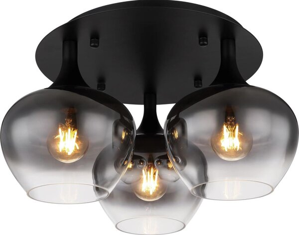Globo 15548-3D - Lampadario a plafone MAXY 3xE27/40W/230V nero