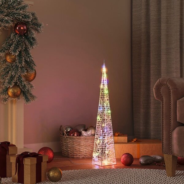 Cono di Luce LED Decorativo Acrilico Multicolore 60 cm