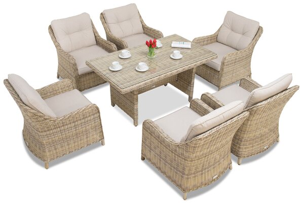 Set in technorattan Toledo Fiesta Garden Point beige