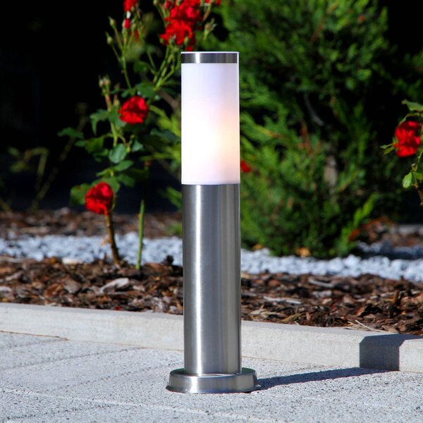 Lindby Lampada da appoggio Kristof in acciaio inox