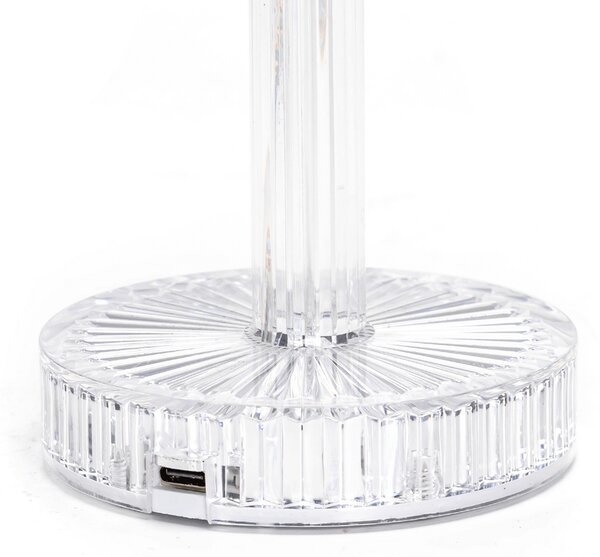 Lampada da tavolo Led touch Gibus Diamond RGB 1W portatile a batteria ricaricabile USB Type-C Aigostar