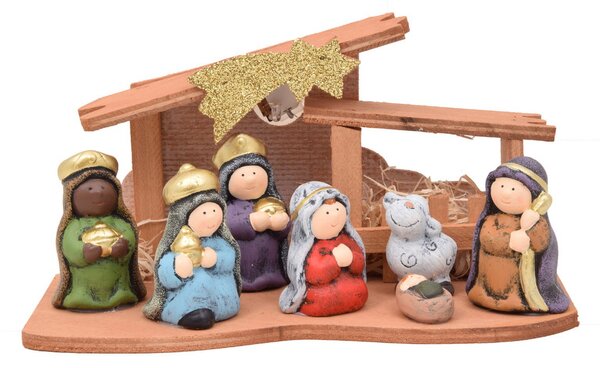 Presepe natività Stella cometa illuminata con luce Led 26x12x15 cm Bianco caldo Viscio