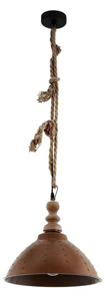 Eglo 33026 - Lampadario a sospensione con filo RIDDLECOMBE 1xE27/60W/230V patina marrone