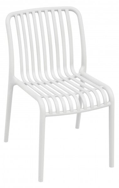 Set di 2 sedie trapani in polipropilene impilabile bianca - consegnata impilata moia