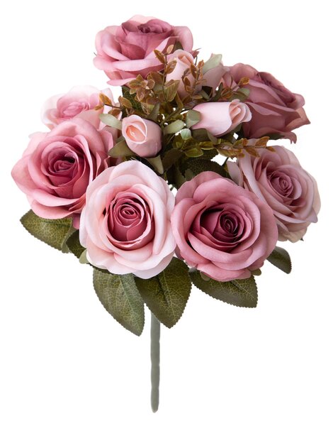 Set 3 Bouquet Artificiali Rose Anticato 39 cm