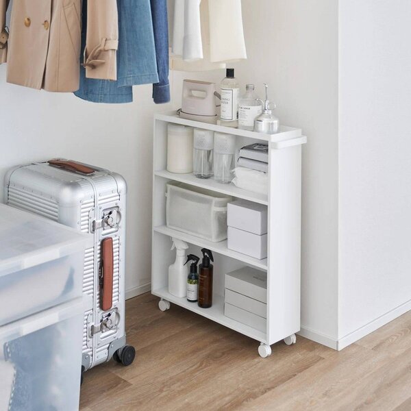 Carrello portaoggetti bianco in metallo 59x70x16 cm Tower – YAMAZAKI