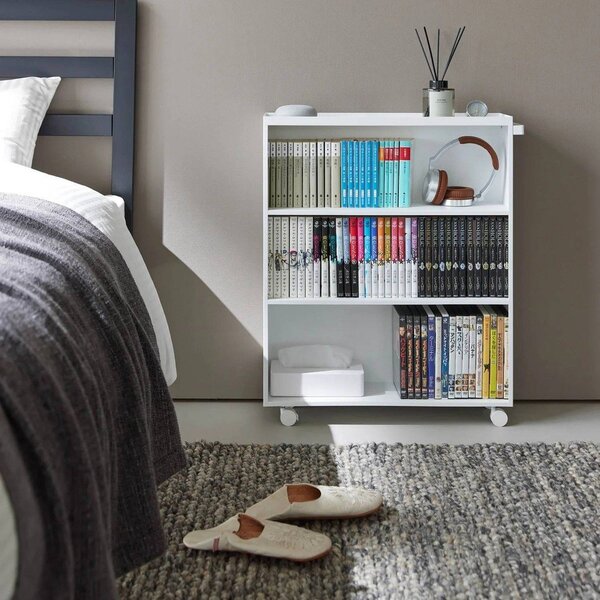 Carrello portaoggetti bianco in metallo 59x70x16 cm Tower – YAMAZAKI