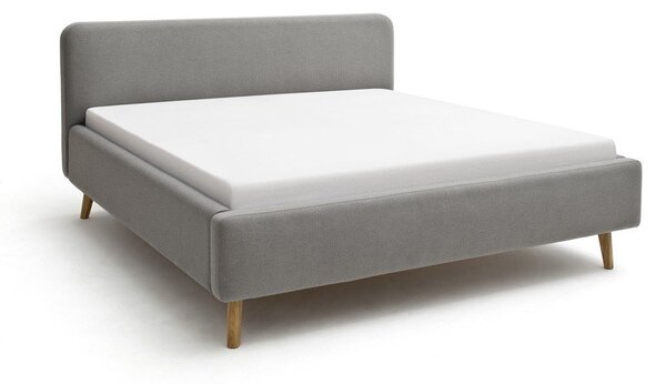 Letto matrimoniale imbottito grigio tortora rete non inclusa 160x200 cm Mattis – Meise Möbel