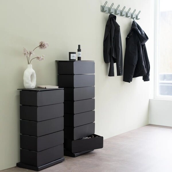 Cassettiera nera in metallo 37x99x26 cm Joey – Spinder Design