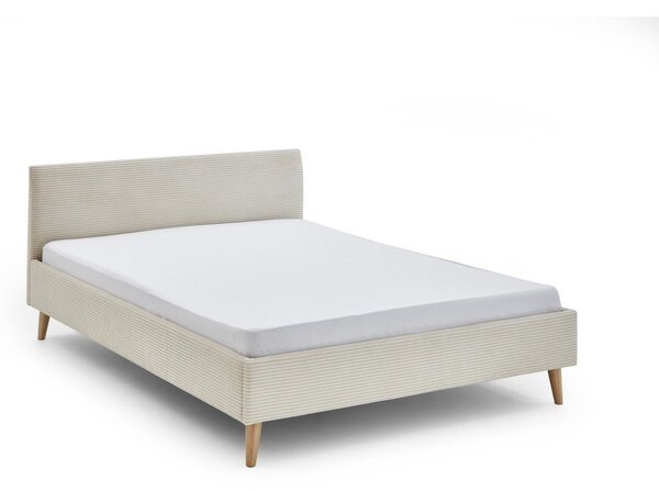 Letto matrimoniale imbottito beige rete non inclusa 140x200 cm Wicki – Meise Möbel