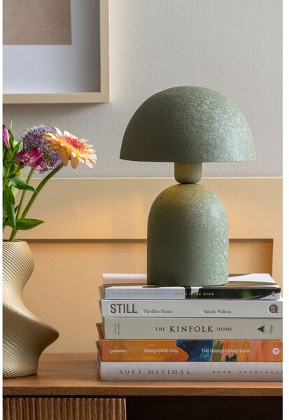 Lampada da tavolo verde con paralume in metallo (altezza 30 cm) Boaz - Leitmotiv