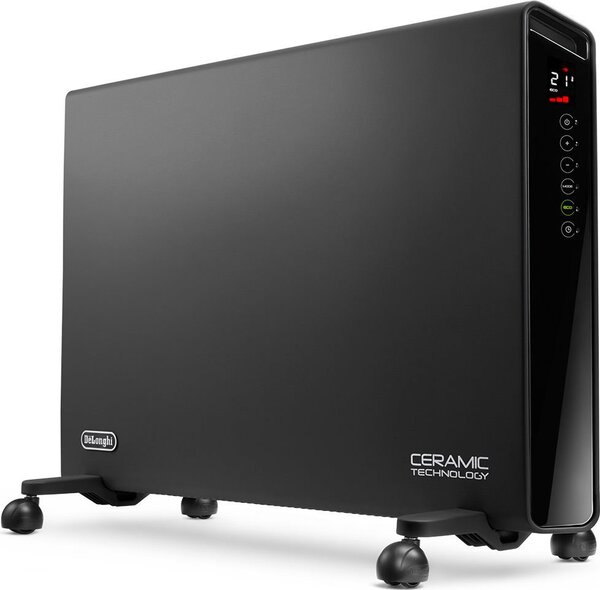 De Longhi Termoconvettore Stufa elettrica per Riscaldamento Potenza 1100 Watt colore Nero - HX65L22 Slim Style Ceramic