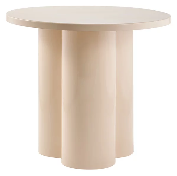 Tavolino d'appoggio design in metallo smaltato beige D51 cm ZELIE