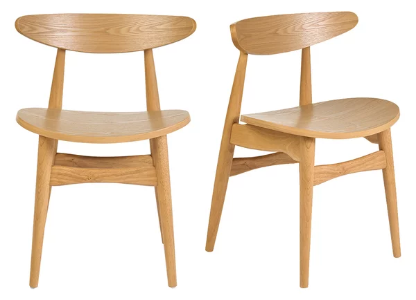Set di 2 sedie in legno chiaro e bianco WALFORD