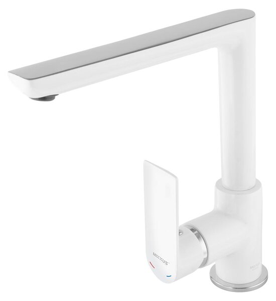 Miscelatore per lavello MIXXUS PREMIUM ALEX 018 (NUT), bianco e cromato