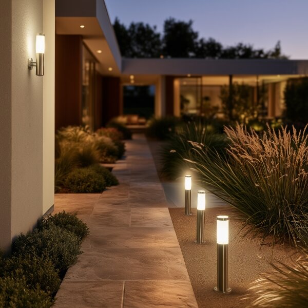 BRILAGI - Lampada LED da esterno ELIA 1xE27/7W/230V 4000K IP44 50 cm cromo