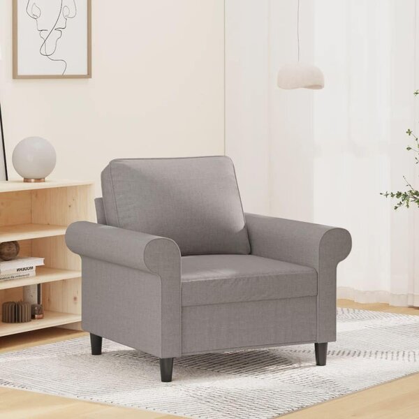 Poltrona grigio antracite in tessuto, 60 cm, moderna poltrona da salotto per adulti, comoda poltrona per la camera da letto con rivestimento resistente, ideale per il soggiorno