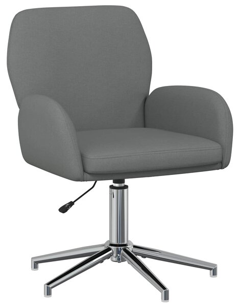 Sedia girevole vidaXL, 54 x 58 x 90 cm, grigio scuro, rivestita in tessuto