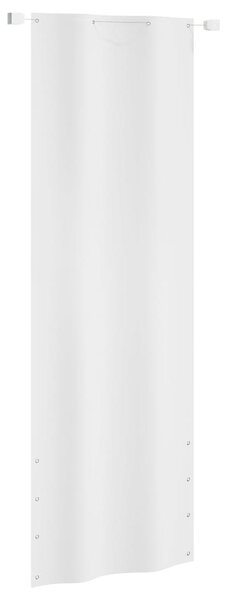 Paravento per Balcone Bianco 80x240 cm in Tessuto Oxford