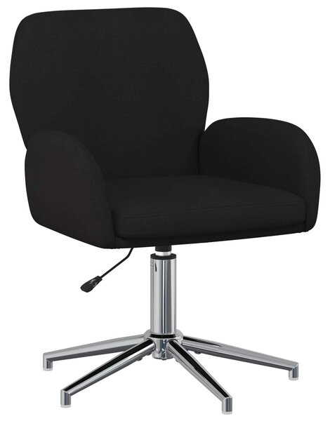 Sedia girevole vidaXL, 54 x 58 x 90 cm, nera, rivestita in tessuto