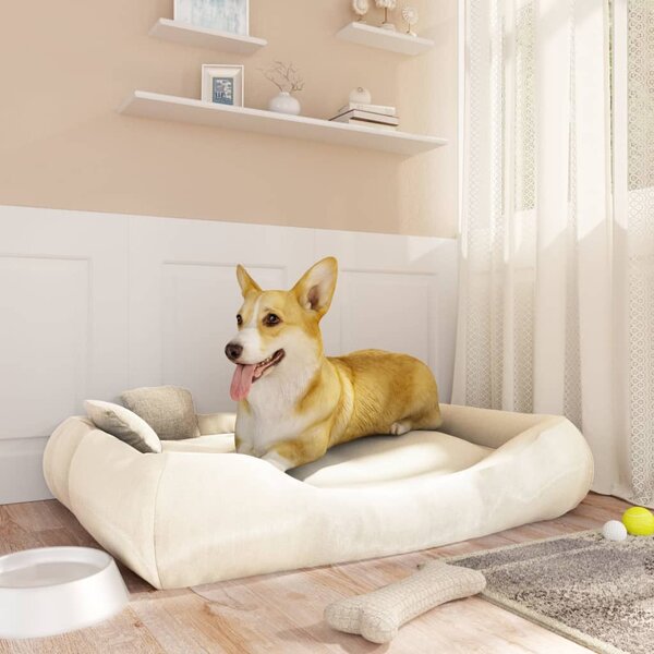 Cuccia per Cani con Cuscini Beige 89x75x19 cm in Tessuto Oxford