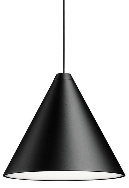Lampada a sospensione FLOS, STRING, dimmerabile, Nero, Soggiorno, Alluminio, Design
