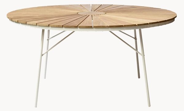 Tavolo da giardino rotondo con piano in legno di teak Ellen, varie misure