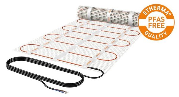 Tappetino riscaldante extra sottile senza PFAS da 150 W/m², diverse misure per pavimenti in pietra/piastrelle, modello: 600 x 50 cm. 450 W
