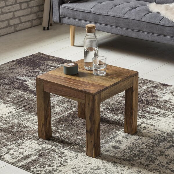 FineBuy Tavolino in legno massiccio 45x40x45 cm Tavolino in stile country | Tavolino da salotto Elegante Piccolo | Tavolino da salotto design