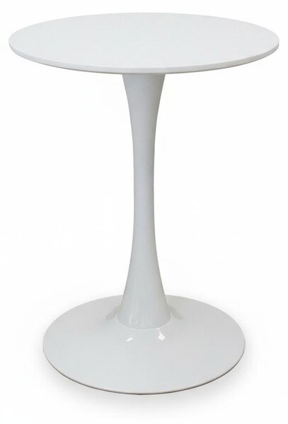 Tavolo Tondo Moderno Diametro 60 cm Altezza 73 cm Mobile Cucina Salotto.Colore:bianco
