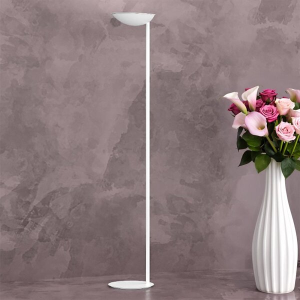Piantana moderna top light mood 1165 t bi gx53 led 220v metallo bianco diffusore vetro orientabile - Top Light