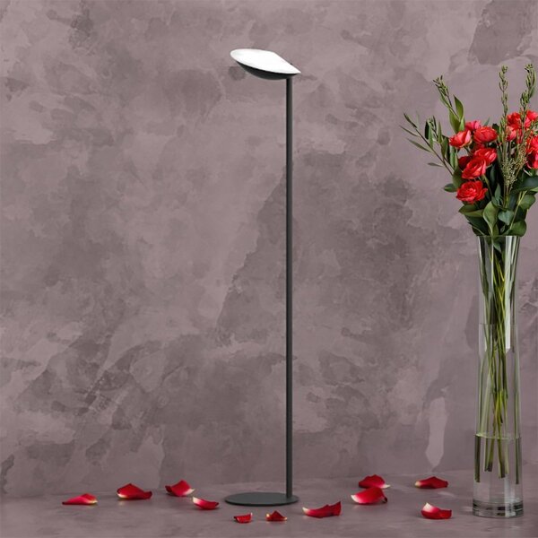 Piantana moderna top light mood 1165 t ne gx53 led 220v metallo nero diffusore vetro orientabile - Top Light